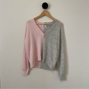 27 Miles Malibu Simone Two Tone 100% Cashmere Sweater Medium